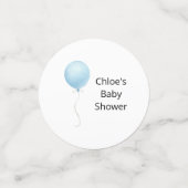Blauw ballonBaby shower Confetti (Kleine voorkant)