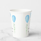 Blauw ballonBaby shower Papieren Bekers (Rechts)