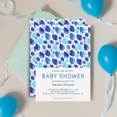 Blauw ballonPatroon Baby Boy Baby shower Kaart