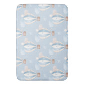 Blauw ballonpatroon badmat (Voorkant Verticaal)