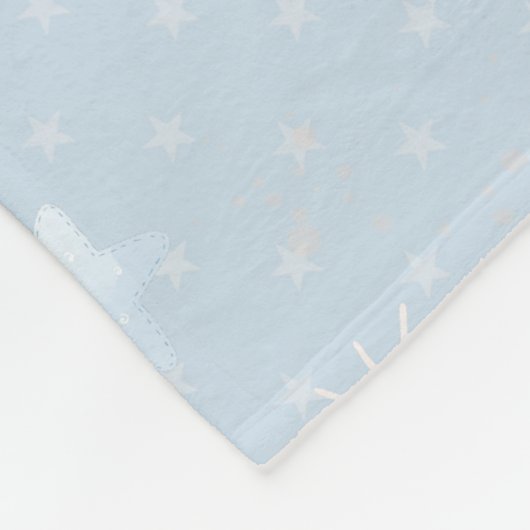 Blauw ballonpatroon fleece deken (Hoek)