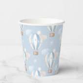 Blauw ballonpatroon papieren bekers (Achterkant)