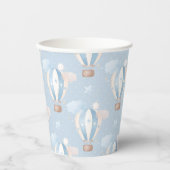 Blauw ballonpatroon papieren bekers (Voorkant)