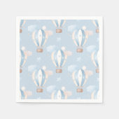 Blauw ballonpatroon servet (Voorkant)