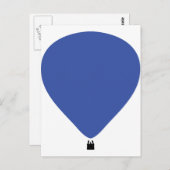 blauw ballonpictogram met heteluchtlucht briefkaart (Voorkant / Achterkant)