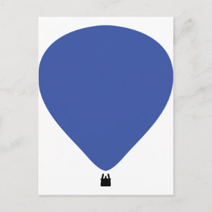 blauw ballonpictogram met heteluchtlucht briefkaart