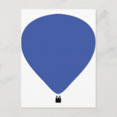 blauw ballonpictogram met heteluchtlucht briefkaart (Voorkant)