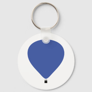 blauw ballonpictogram met heteluchtlucht sleutelhanger