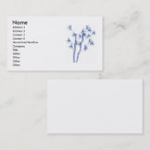 Blauw bamboe visitekaartje (Voorkant / Achterkant)