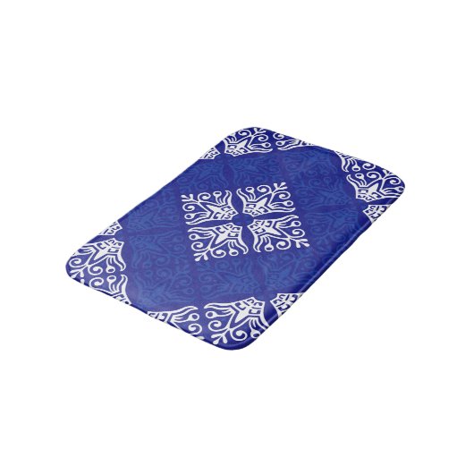 Blauw Bandana-ontwerp Badmat (Gekanteld)