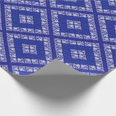 Blauw Bandana-ontwerp Cadeaupapier (Hoek)