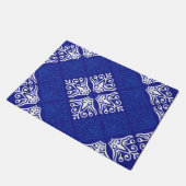Blauw Bandana-ontwerp Deurmat (Schuin)