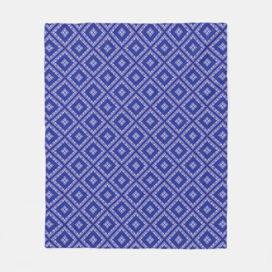Blauw Bandana-ontwerp Fleece Deken (Voorkant)