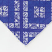 Blauw Bandana-ontwerp Fleece Deken (Hoek)