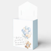 Blauw Barly Wachten Modern Script Jongen Douche Bedankdoosjes (Geopend)