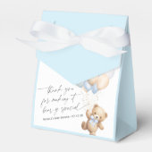 Blauw Barly Wachten Modern Script Jongen Douche Bedankdoosjes (Voorkant Zijde)