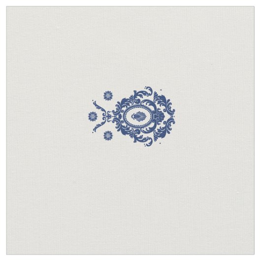 blauw-barokdematonstructuur stof (Close Up)