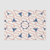 Blauw Baseball Patroonpapier Tissuepapier (Voorkant)