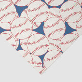 Blauw Baseball Patroonpapier Tissuepapier (Detail)