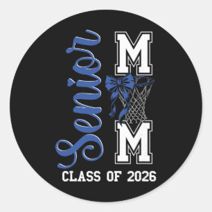 Blauw Basketbal Boog Senior Moeder Cl Van 2026 Afs Ronde Sticker