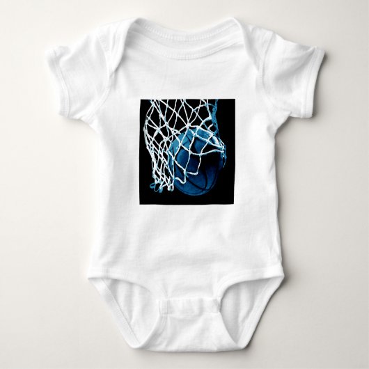 Blauw Basketbal Romper (Voorkant)
