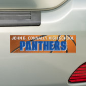 Blauw Basketbal Team Aangepaste Hoge School Bumpersticker (Op auto)