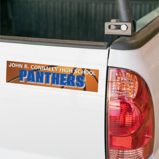 Blauw Basketbal Team Aangepaste Hoge School Bumpersticker (Op Truck)