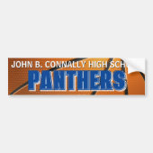 Blauw Basketbal Team Aangepaste Hoge School Bumpersticker (Voorkant)