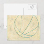 Blauw Basketball door Chariklia Zarris Briefkaart (Voorkant / Achterkant)