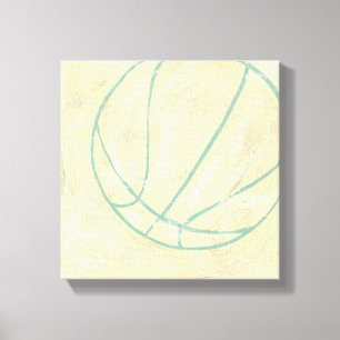 Blauw Basketball door Chariklia Zarris Canvas Afdruk