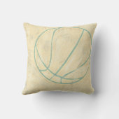 Blauw Basketball door Chariklia Zarris Kussen (Achterkant)