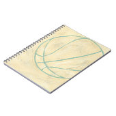 Blauw Basketball door Chariklia Zarris Notitieboek (Linkerzijde)