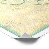 Blauw Basketball door Chariklia Zarris Poster (Hoek)