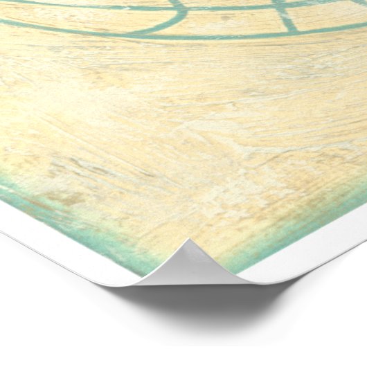 Blauw Basketball door Chariklia Zarris Poster (Hoek)