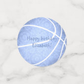 blauw basketballen , sportfeest confetti (Kleine voorkant)