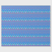Blauw batik cadeaupapier (Vlak)