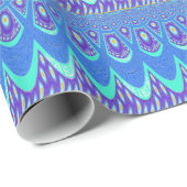 Blauw batik cadeaupapier (Rol Hoek)