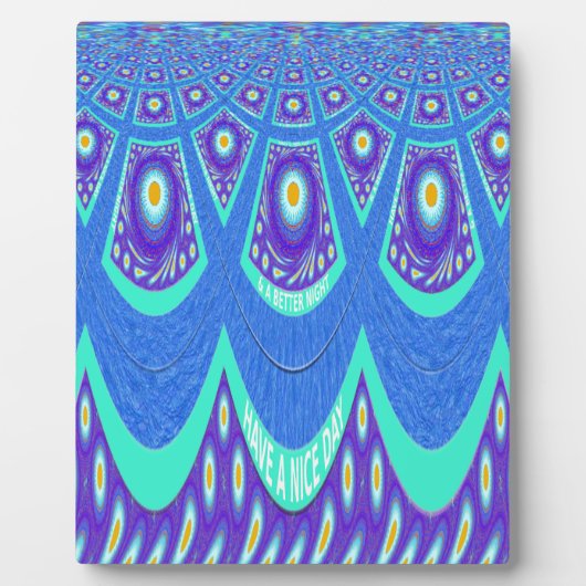 Blauw batik fotoplaat (Voorkant)