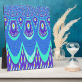 Blauw batik fotoplaat (Zijkant)