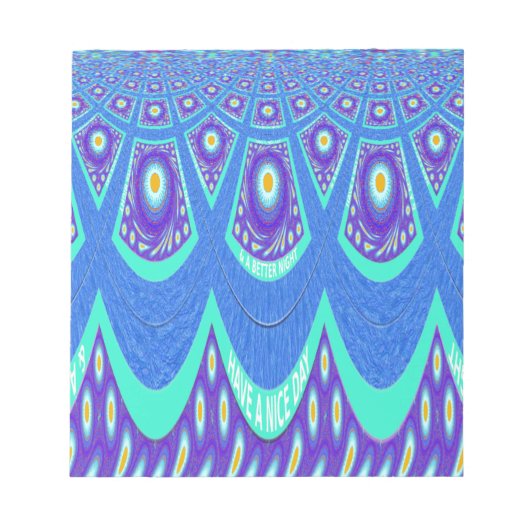 Blauw batik notitieblok (Voorkant)