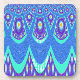 Blauw batik onderzetter
