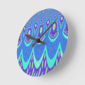Blauw batik ronde klok (Hoek)
