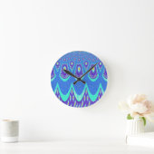 Blauw batik ronde klok (Huis)