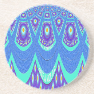 Blauw batik zandsteen onderzetter
