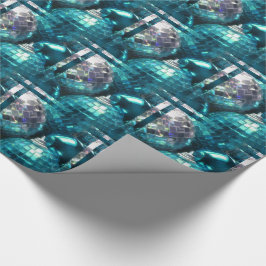 Blauw Baubles inpakpapier