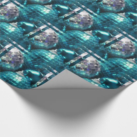 Blauw Baubles inpakpapier (Hoek)