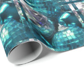 Blauw Baubles inpakpapier (Rol Hoek)