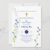 Blauw Bautizo Bautismo Bloemstuk Laves Katholiek K Kaart (Voorkant)