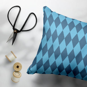 Blauw Bavaria Rhombus vlag patroon Accent Kussen
