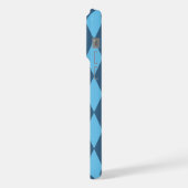 Blauw Bavaria Rhombus vlag patroon iPhone Hoesje (Linkerkant)